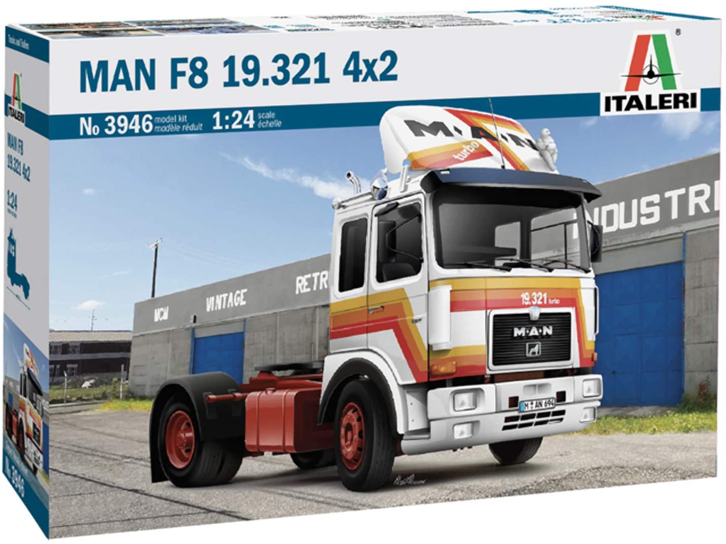 Italeri Man F8 19.321 4X2 Truck Truck 1: 24 Model Kit 3946