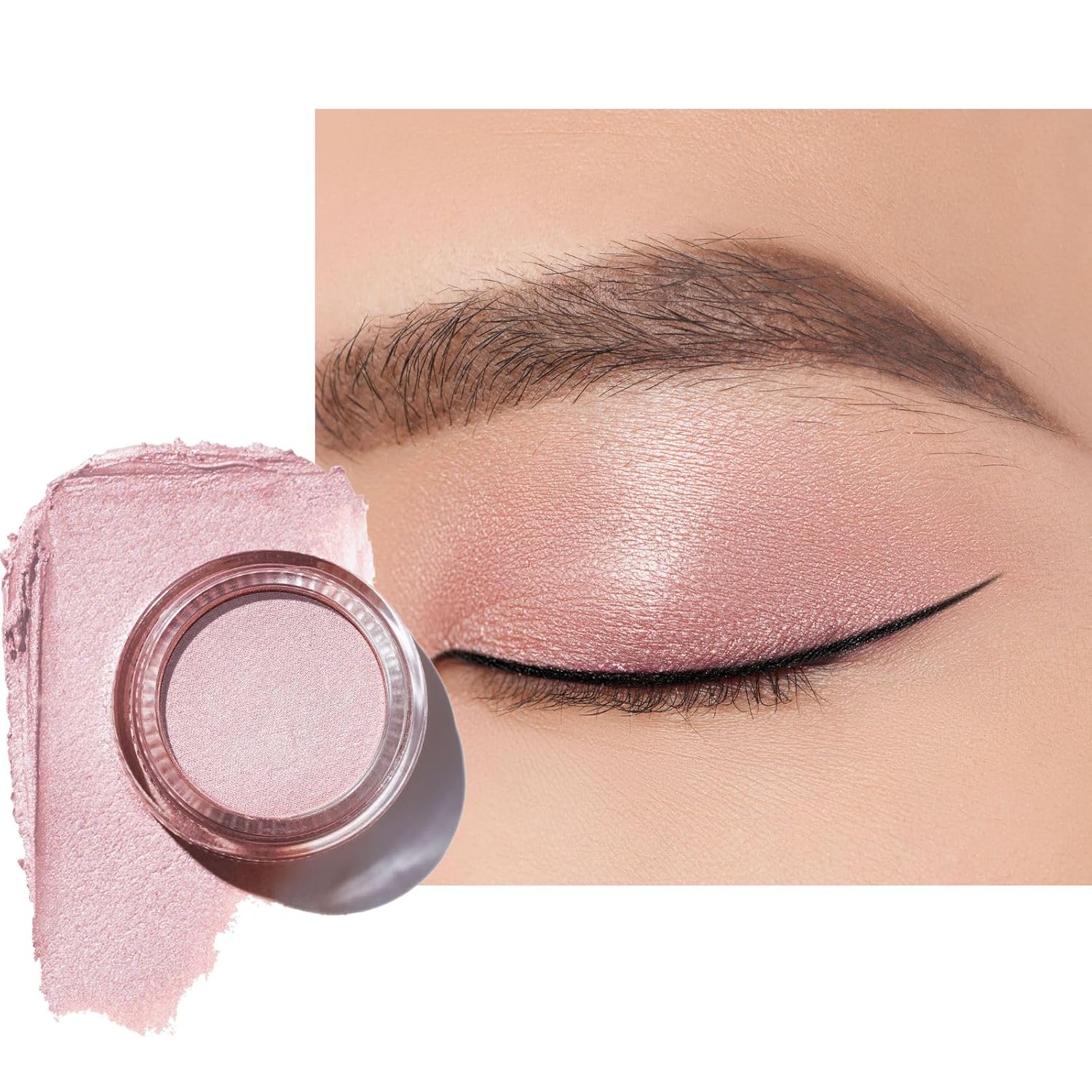 Eyeshadow Pearl Finish, Eyeshadow and Highlighter Pink Fine Texture, Waterproof and Long-Lasting, Metallic Bead Finish Eye Makeup, Vegan, 06 g (P03) Seaside