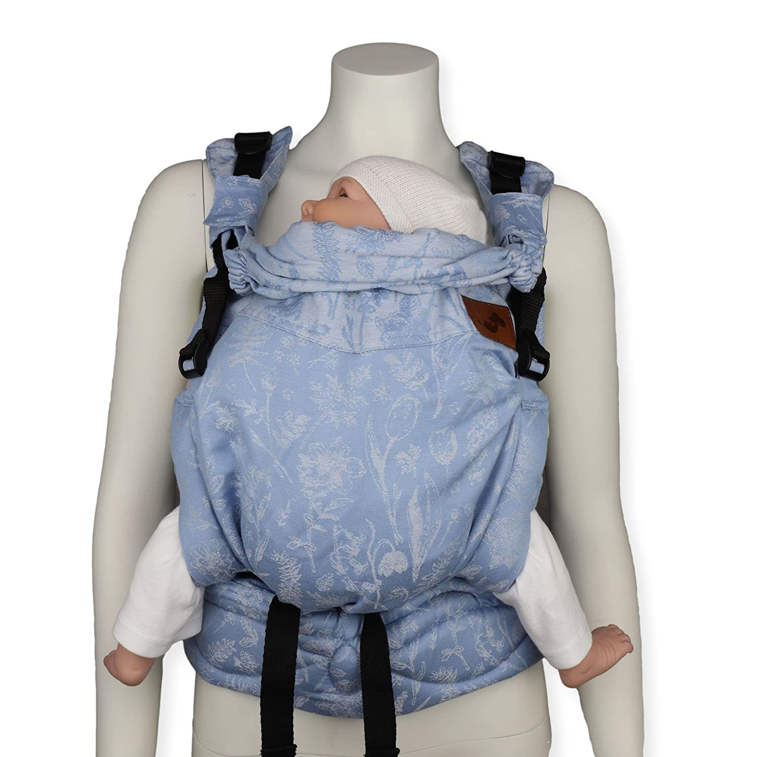 Schmusewolke Comfort Maxi FullBuckle - Baby Carrier for Babies and Toddlers (10-24 Months, 6-16 kg) - Organic Cotton with Linen - Fleur Provence