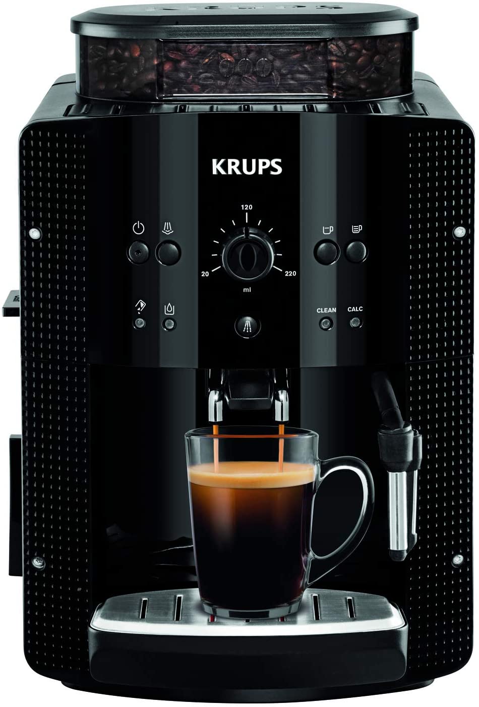 Krups Essential EA8108 Fully Automatic Coffee Machine Espresso and Coffee with CappuccinoPlus Milk Nozzle Black & F 088 01 Water Filter for All Orchestro Models Espresso / Coffee Machine Accessories