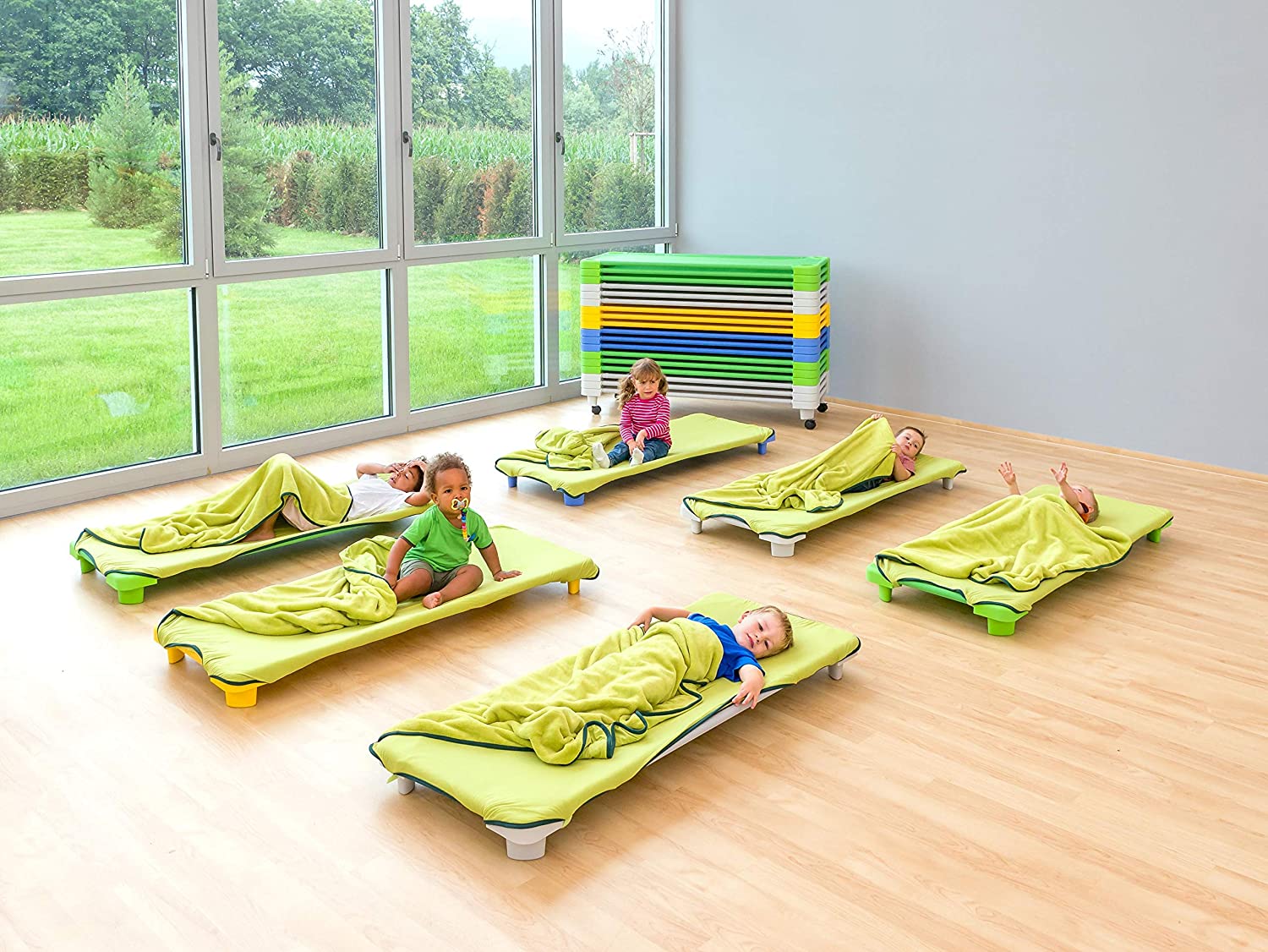 Betzold Stackable Chair Nursery Nursery, Platform, Space-Saving Stackable, 