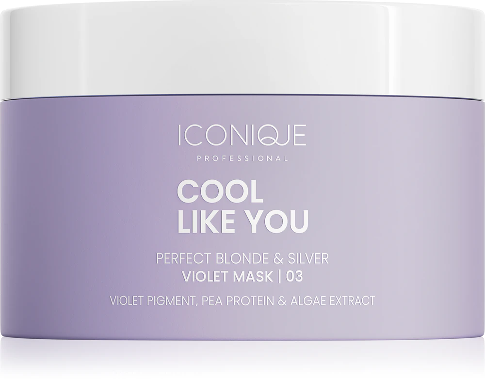 ICONIQUE Professional COOL LIKE YOU Perfect Blonde & Silver Violet hair mask neutralizes yellow discoloration