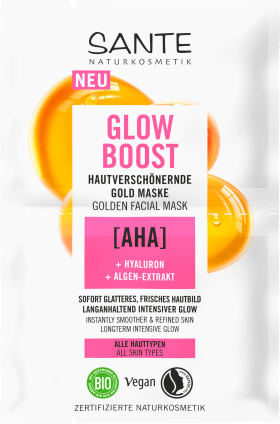 Glow Boost skin-beautiful gold mask aha, hyaluron & algae extract, 8 ml