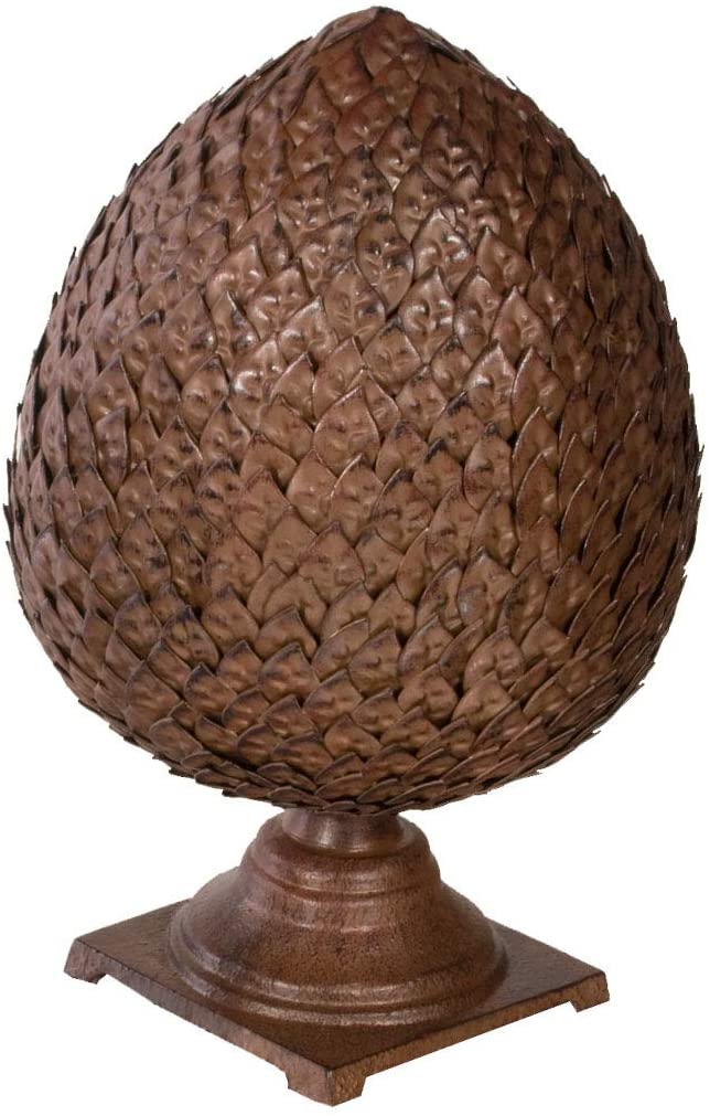 Varia Living Decorative Object Pine Cones / Pine Made of Metal in Brown Decorative Figure for Beautiful Decorative Ideas in Living Room Patio in the Garden Decorative Sculpture in Modern Vintage Shabby Look Height 30 cm