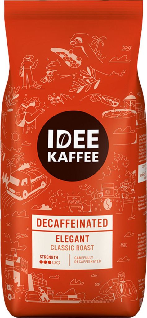 Idea Coffee ELEGANT decaffeinated, 10x500g beans