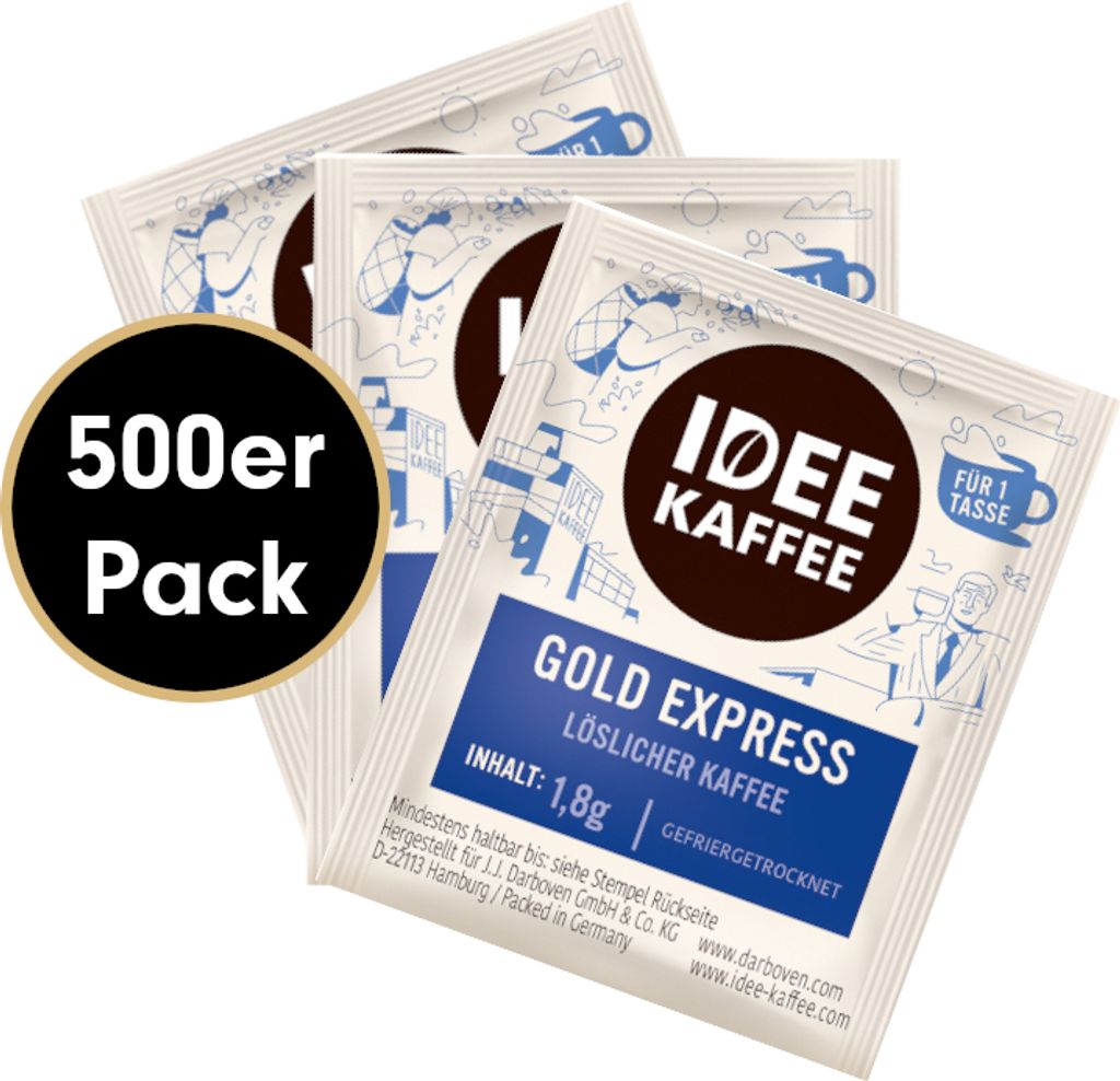 Idee Kaffee GOLD EXPRESS instant coffee, 500x1.8g