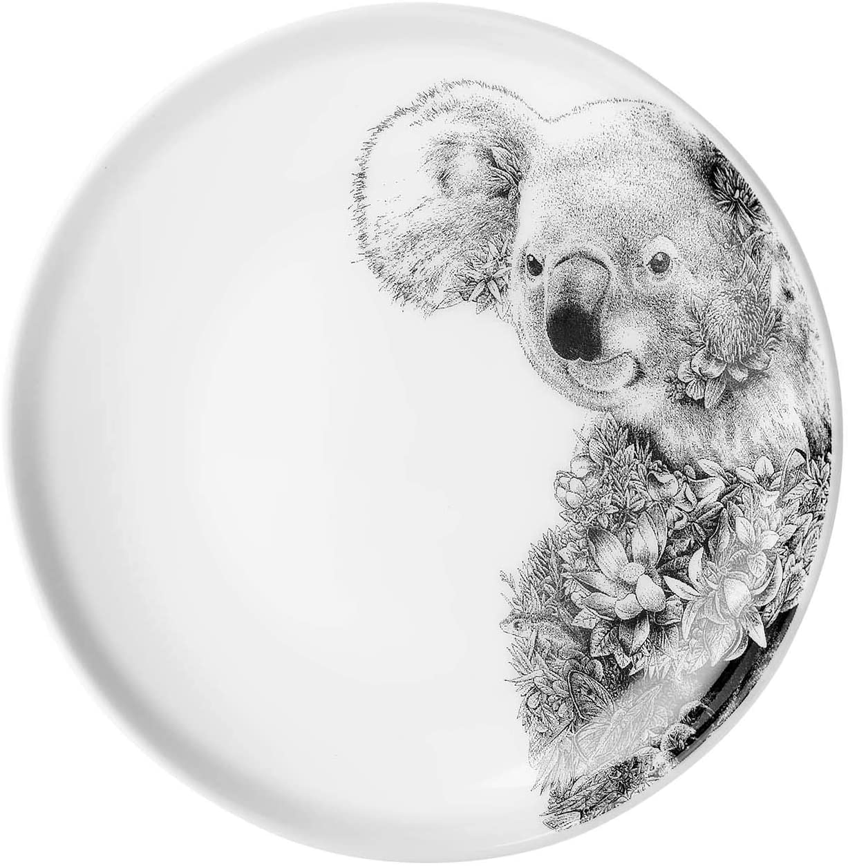 Maxwell & Williams DX0381 Marini Ferlazzo Plate Koala Bone China Porcelain Black White in Gift Box