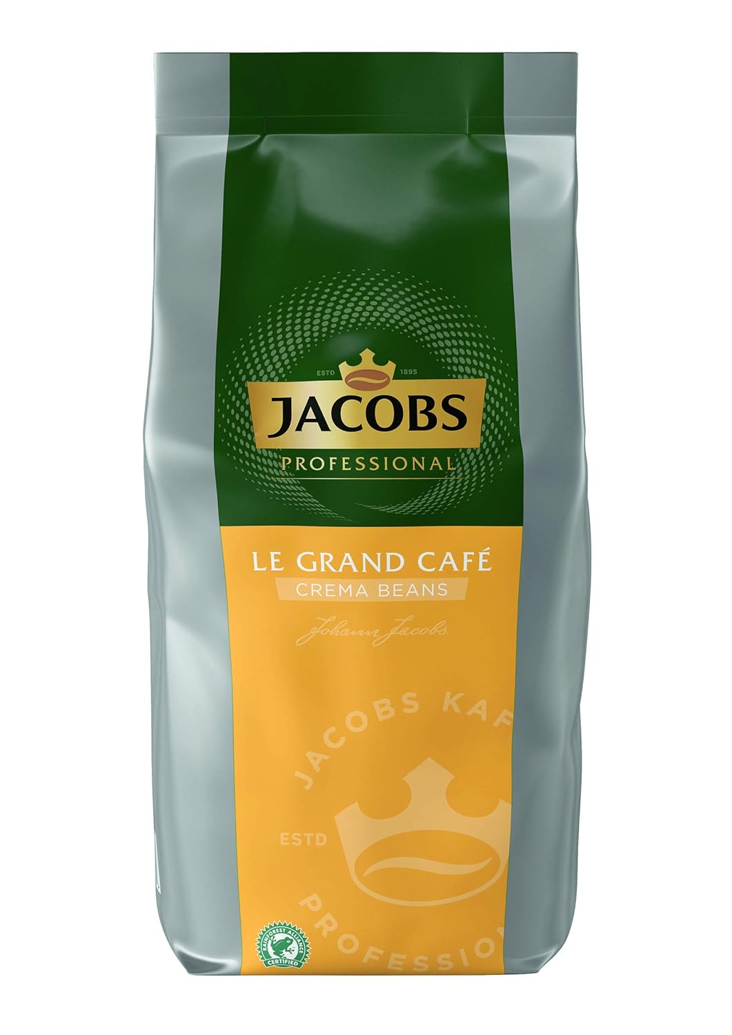 Jacobs Professional Le Grand Café Crema, entire coffee beans 1kg, mild, intensity 2/5