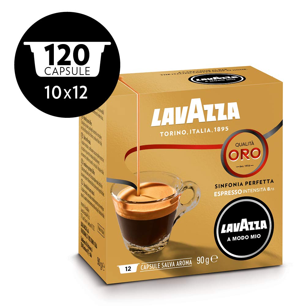 Lavazza A Modo Mio Qualita Oro Coffee, Coffee Capsules, Arabica, 120 Capsules