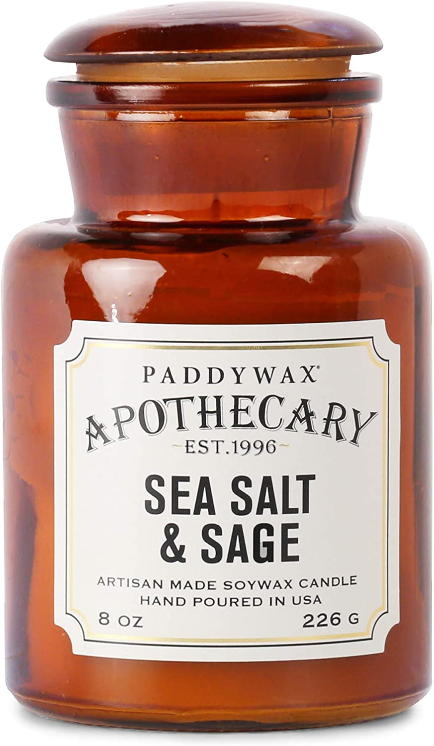 Paddywax Apothecary Collection Jar Candle - Sea Salt, Sage, 227 G
