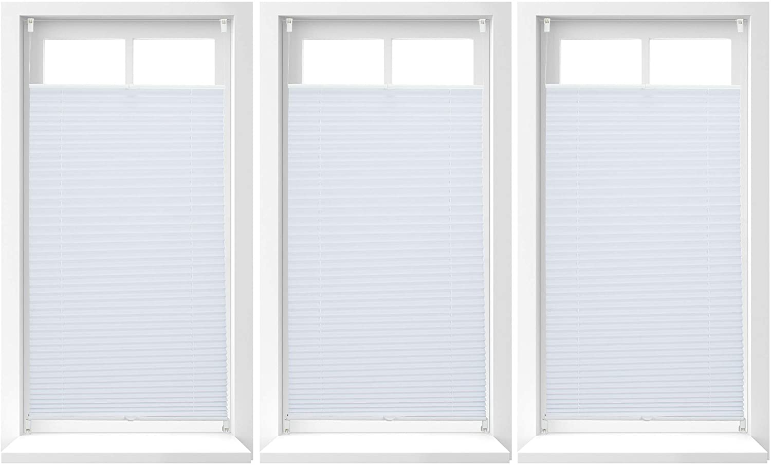 3X Pleated Blind Klemmfix Without Drilling, For Gluing Folding Blind Blind 