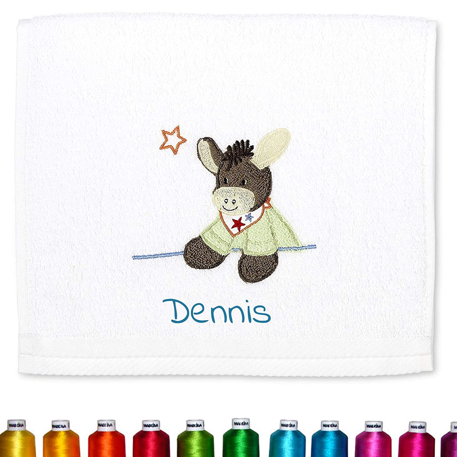 lalalo Sterntaler Childrens / Baby Towel Embroidered With Name  30 X 50 Cm, bestickt mit namen kinderhandtuch