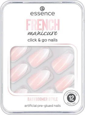 essence cosmetics Artificial fingernails french manicure click & go nails babyboomer style 02