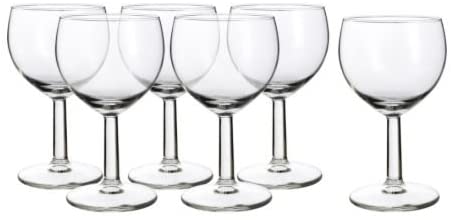 IKEA Försiktig White Wine Glasses Set of 6 with 6 Wine Glasses 16 cl Capacity Dishwasher Safe