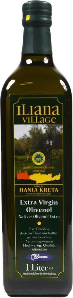 Iliana Village kaltgepresstes Olivenöl 4x 1l Flasche Kreta Chania Natives Öl