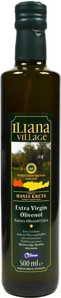 Iliana Village kaltgepresstes Olivenöl 5x 500ml Flasche Kreta Chania Natives Öl