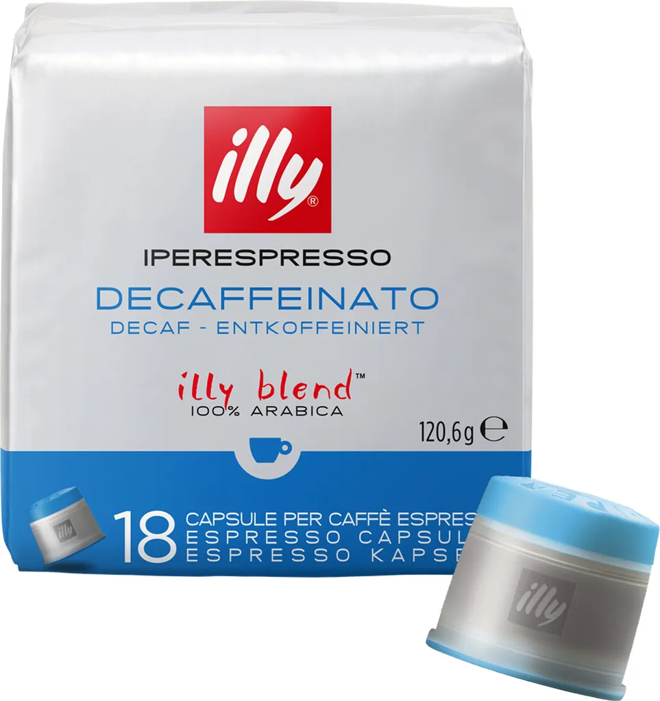ILLY 6 packs of 18 capsules IperEspresso Decaffeinated