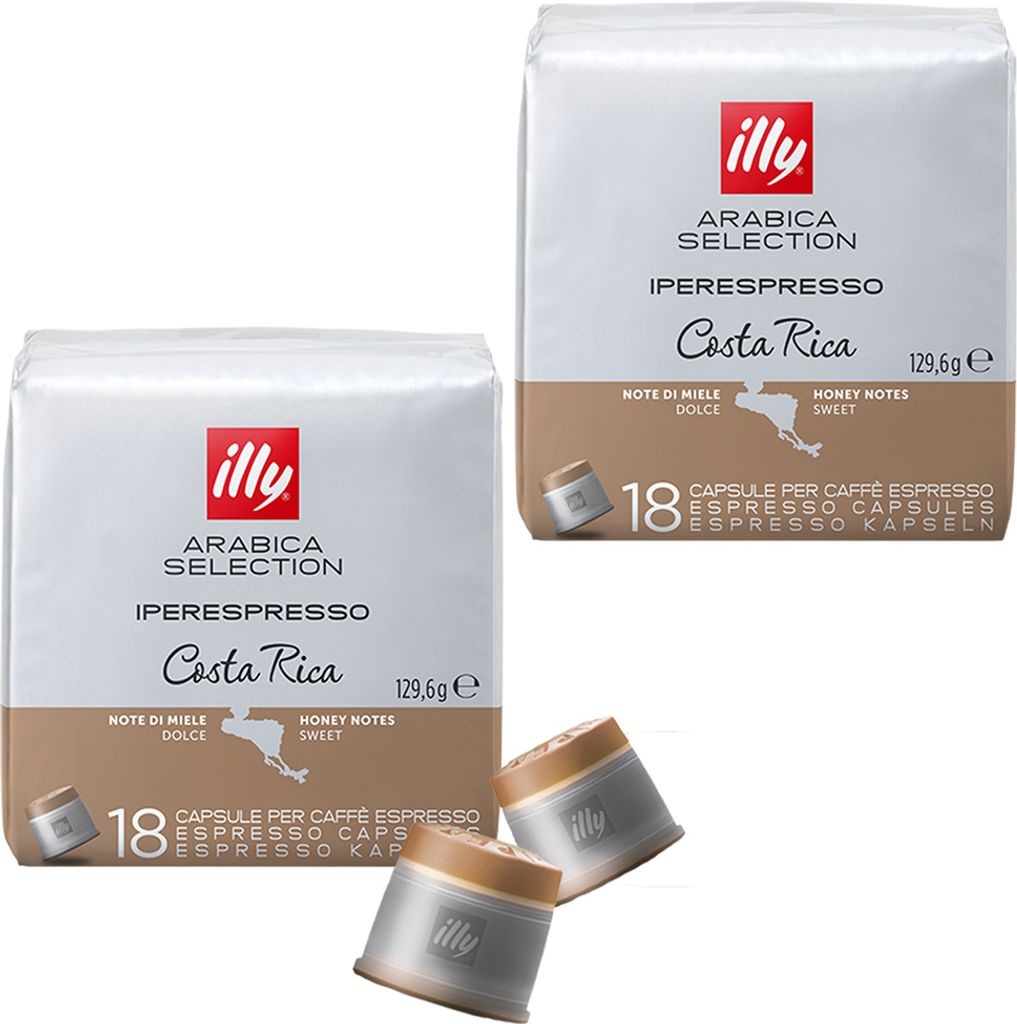 Illy Arabica Selection Costa Rica 18-capsule coffee, 2 pieces