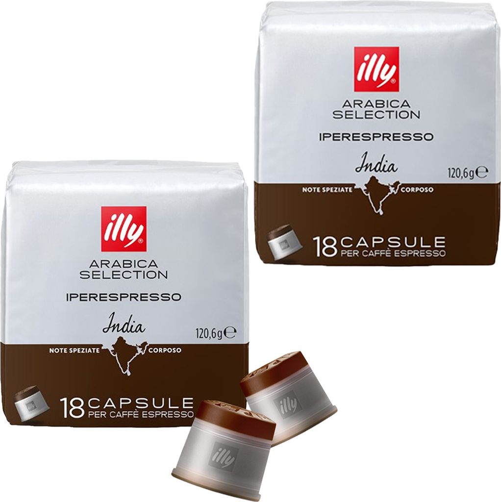 Illy Arabica Selection India 18-capsule pack, 2 pieces