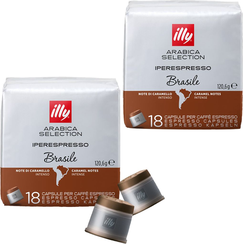 Illy Brasile 18pc Capsules, 2 pieces