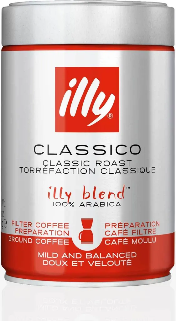 illy Classico filter coffee regular roast - 12 x 250g ground coffee, 100% Arabica