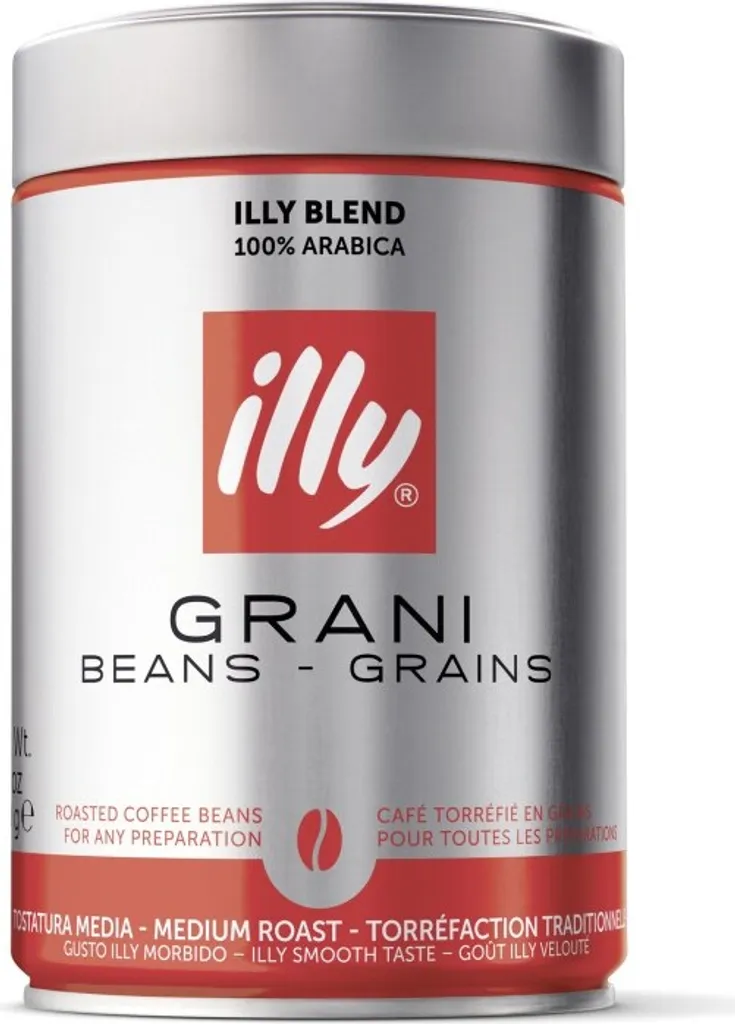 Illy Grani Espresso Medium Roast | Whole Bean | 250g Can