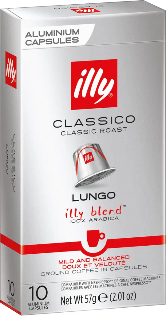 Illy Lungo Classic, 10 pieces, 50 g