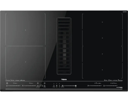Induction hob with extractor hood 800 x 510 mm 4 induction cooking zones