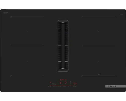 Induction hob with extractor Bosch 80.2 x 52.2 cm 2 induction cooking zones PVQ811H26E