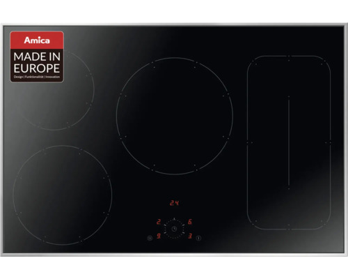 Induction hob with frame Amica 76.8 x 51.8 cm 5 cooking zones KMI 752 630 E