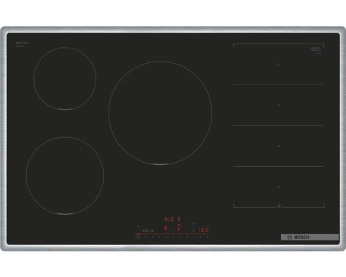 Induction hob with frame Bosch 80.2 x 51.3 cm 4 cooking zones PXV845HC1E