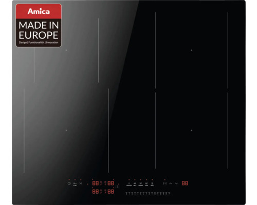 Induction hob frameless Amica 592 x 522 mm 4 cooking zones KMI 772 660 C