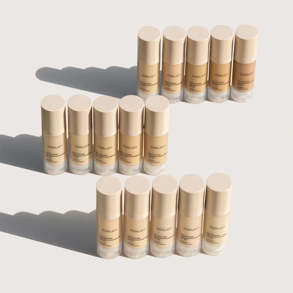 Inglot Skin Focused Care Face Foundation SPF 50 covering make-up SPF 50