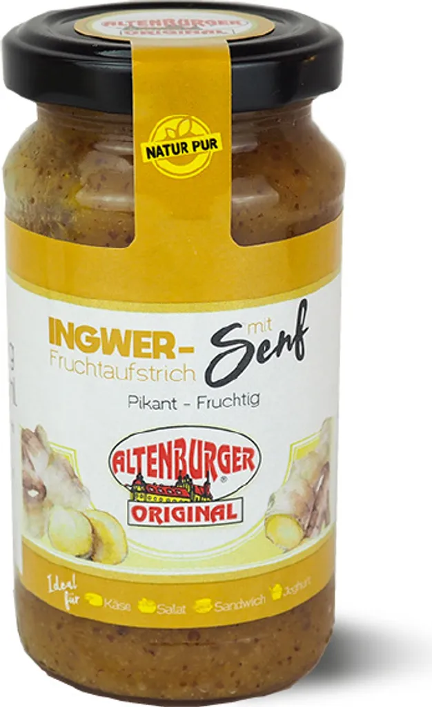 Ingwer Senf - Fruchtaufstrich mit Senf, 240 g/190 ml