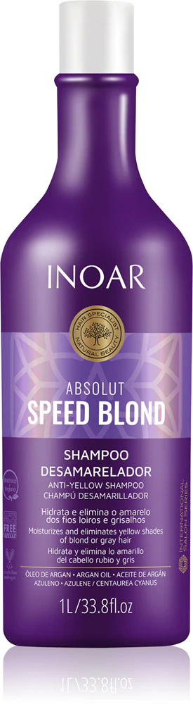 INOAR Absolut Speed ​​Blond Shampoo for blonde hair neutralizes yellow discoloration
