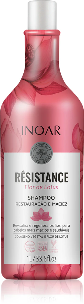 INOAR Résistance Flor de Lótus revitalizing shampoo for weakened hair