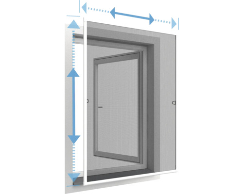 Insect protection fly screen aluminum telescope for windows white 100x120 cm