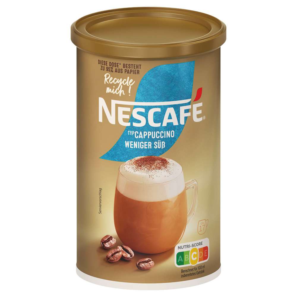 Instant cappuccino, less sweet
