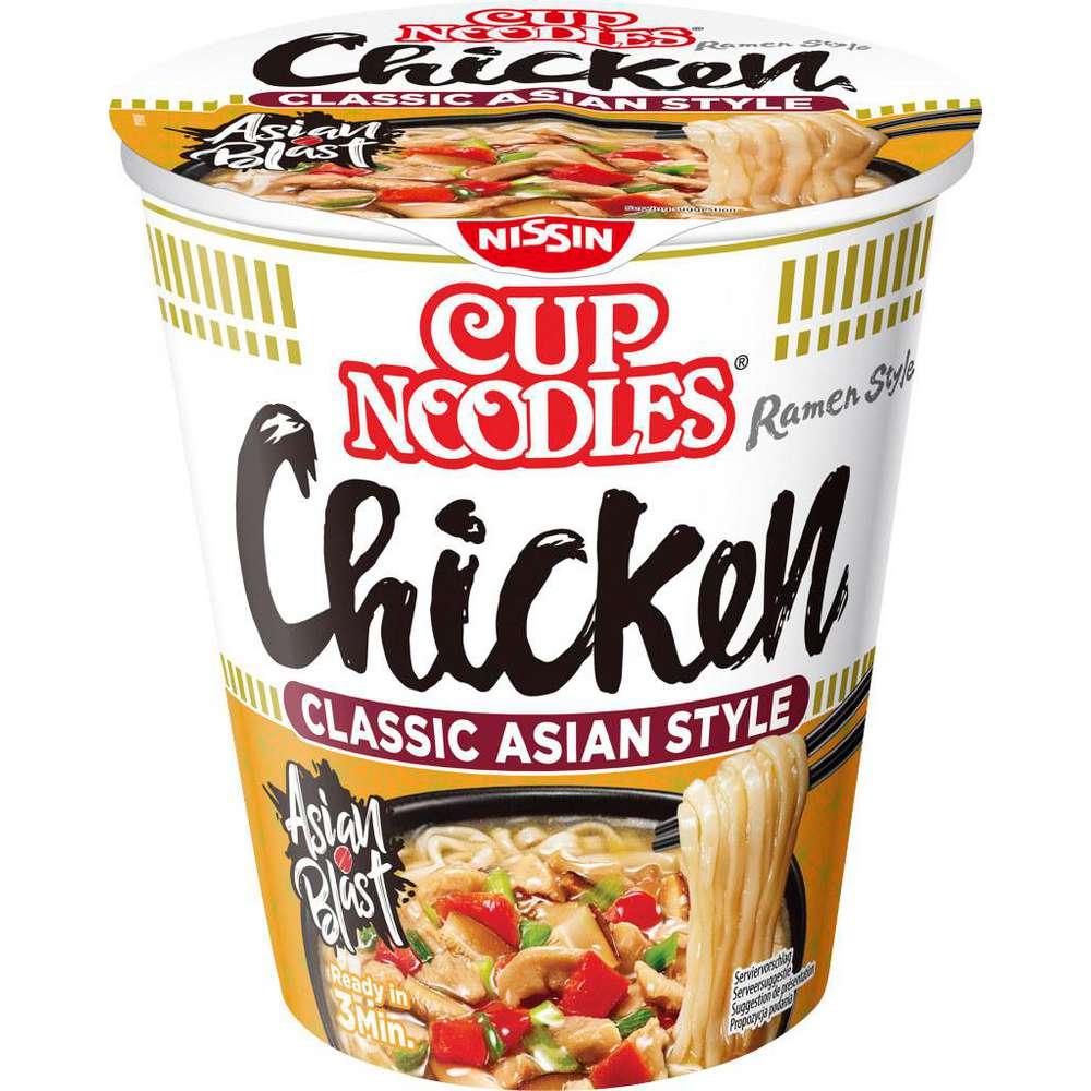 Instant noodle cup, ginger chicken