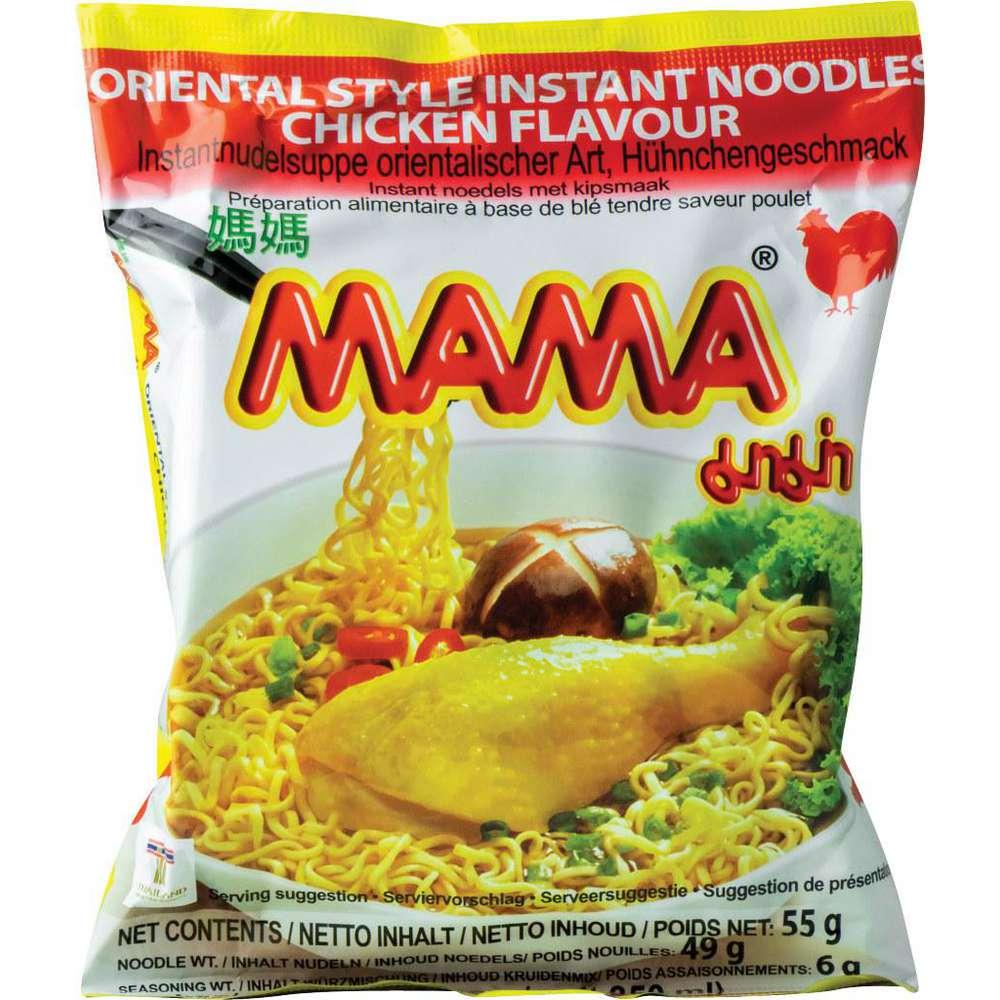 Instant noodles, chicken