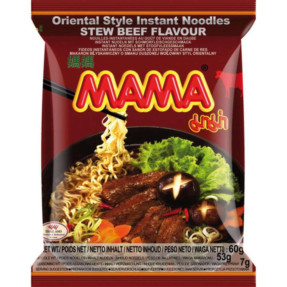 Instant noodles, beef