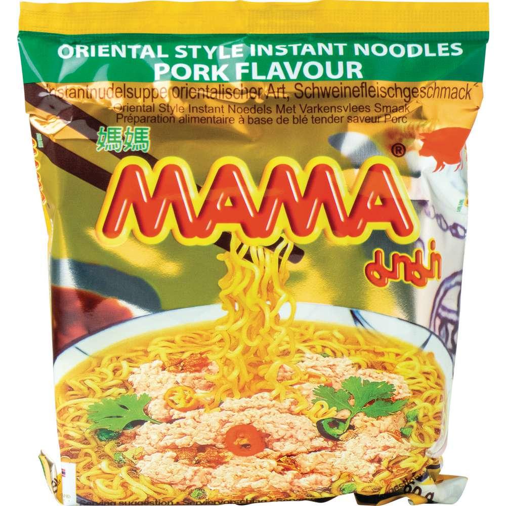 Instant noodles, pork