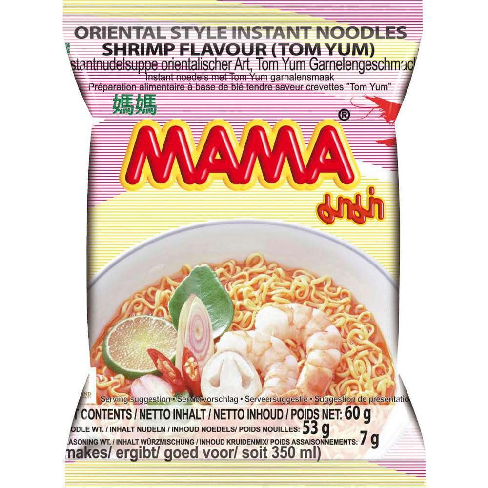 Instant noodles, shrimp tom yum