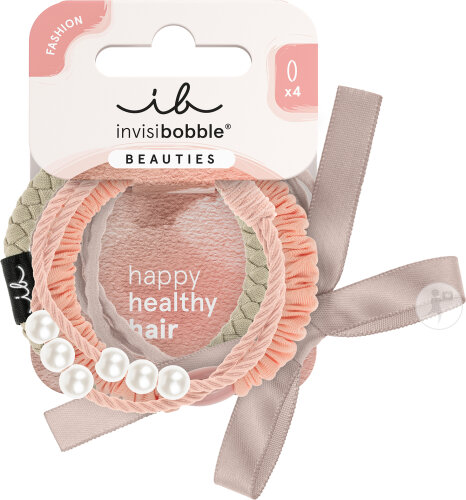 Invisibobble Beauties Powdery Pearl hair ties 4 pieces