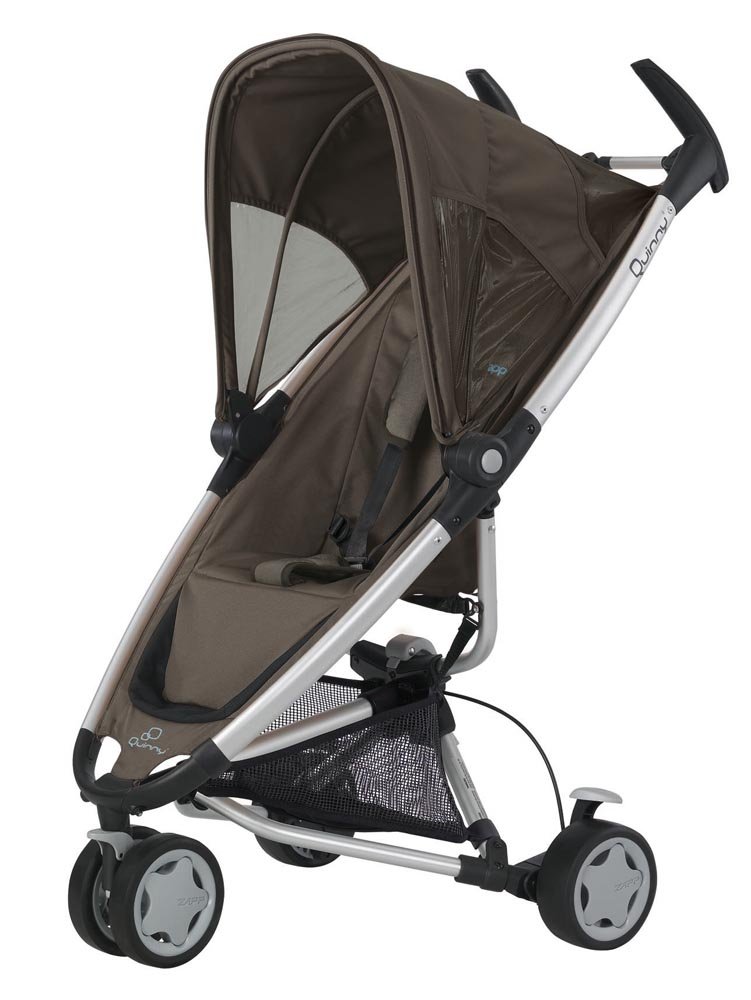 Quinny Zapp 65604920, Practical Travel System Includes Shopping Basket/Sun Canopy/Rain Cover and Adaptor for Baby Seat, Brown Boost