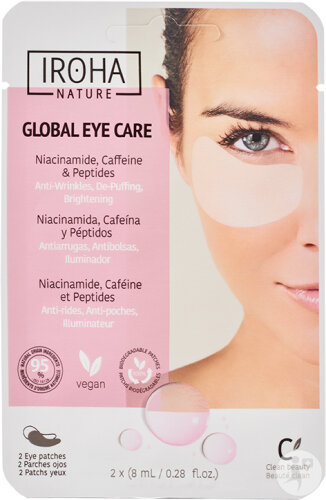 Iroha Eye Patches Niacinamide Caffeine And Peptides 1 Pair