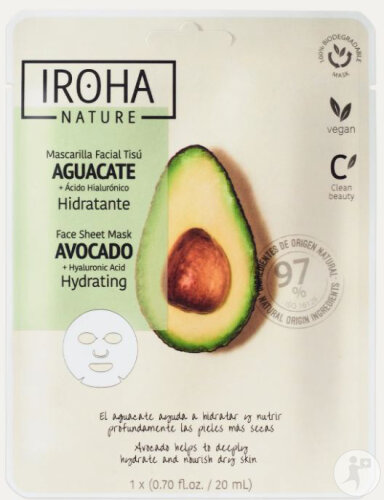 Iroha Moisturizing Mask Avocado 1 piece