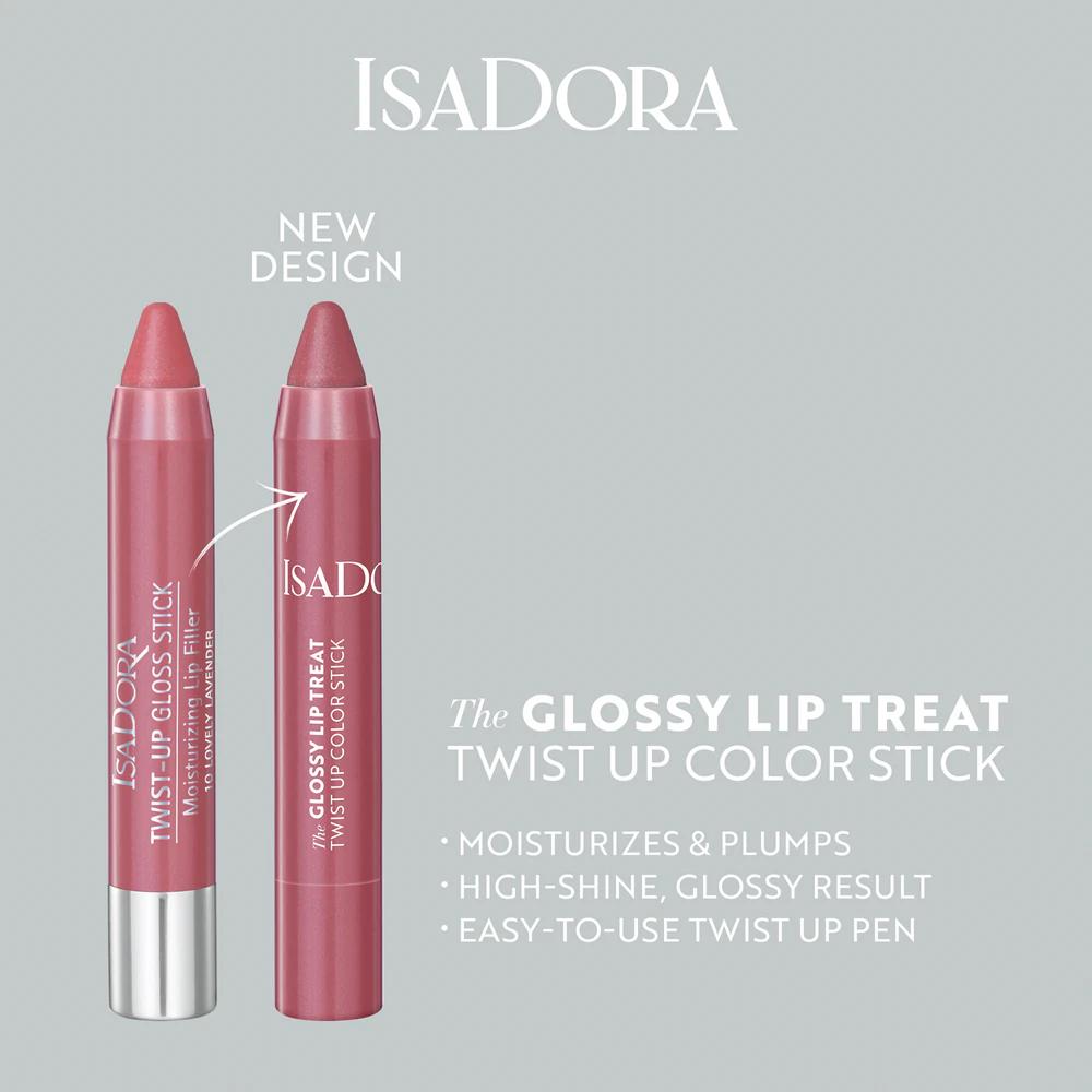 IsaDora Glossy Lip Treat Twist Up Color hydrating lipstick