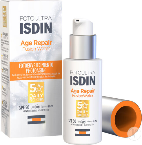 Isdin Foto Ultra Age Repair Fusion Water Light Texture SPF50 pump bottle 50ml