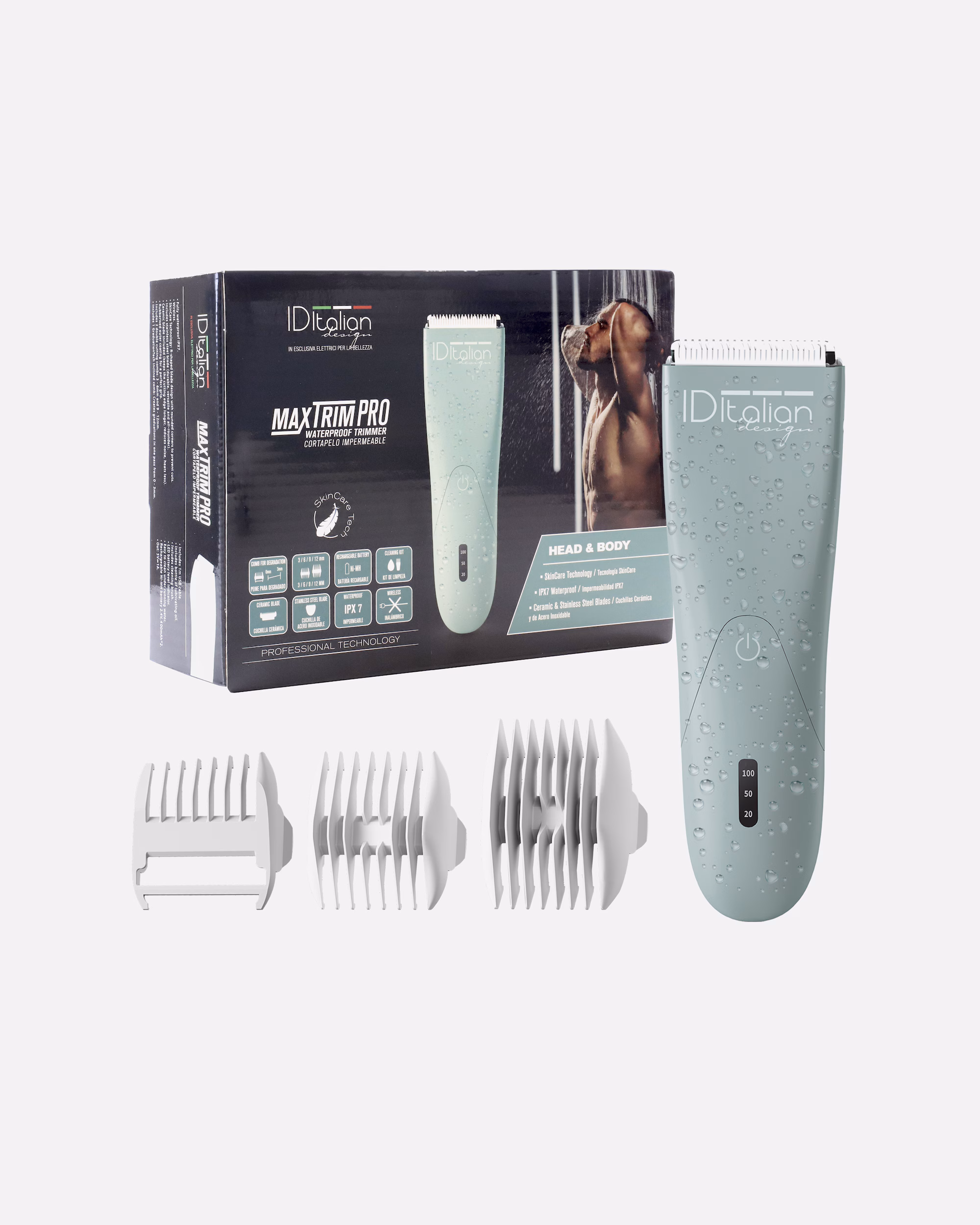 Italian Design Hair Clipper Waterproof Body Trimmer